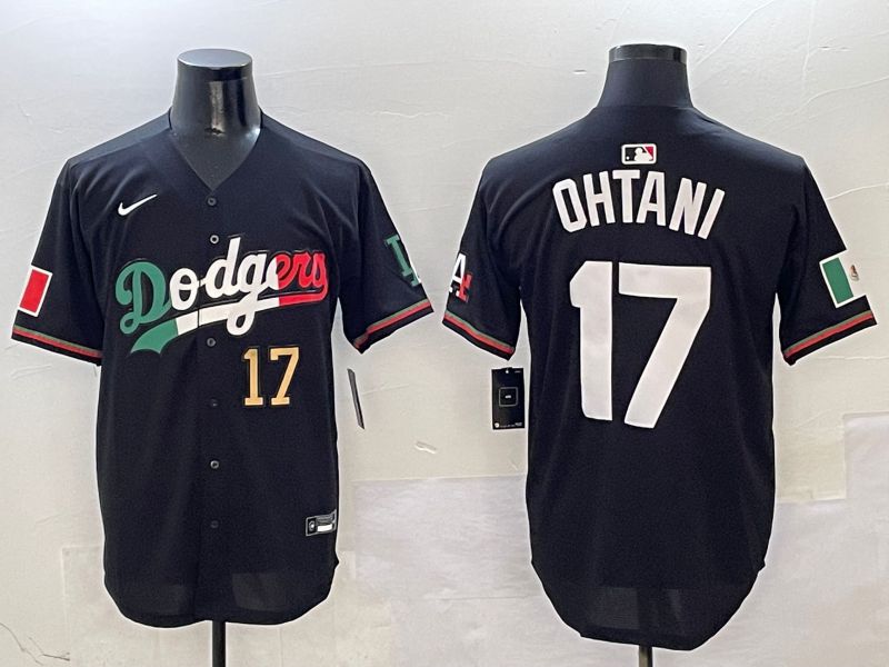 Men Los Angeles Dodgers #17 Ohtani Black Mexico Nike 2025 MLB Jersey style 12->los angeles dodgers->MLB Jersey